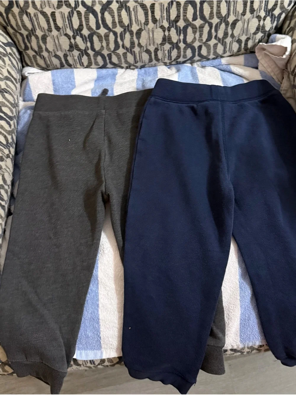 The Children's Place and Gap Size 3t Gray and Navy Blue Joggers Bundle